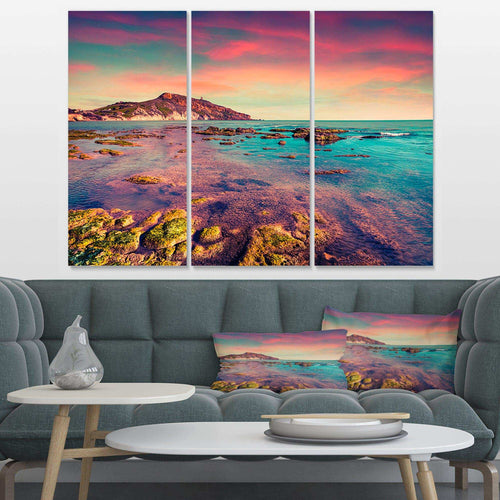 Giallonardo Beach Colorful Sunset Multi-Panels