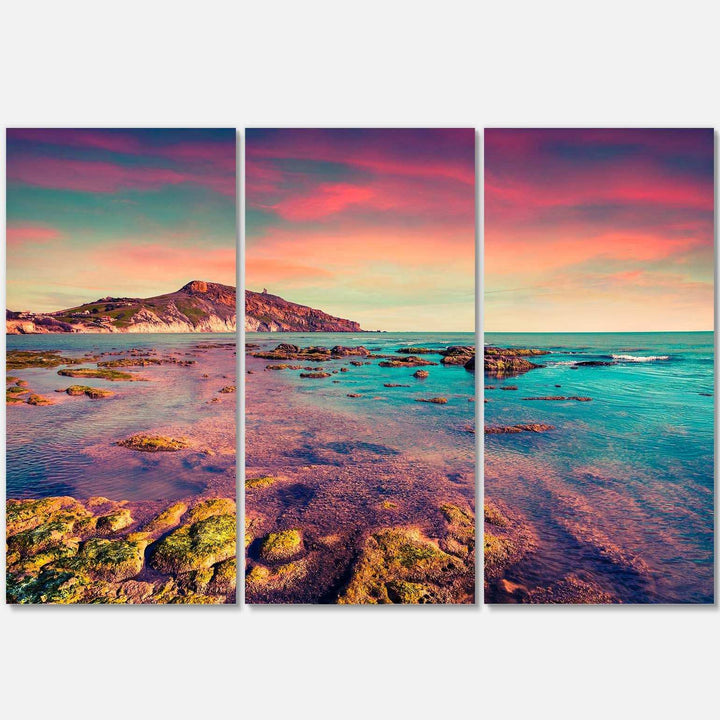 Giallonardo Beach Colorful Sunset Multi-Panels
