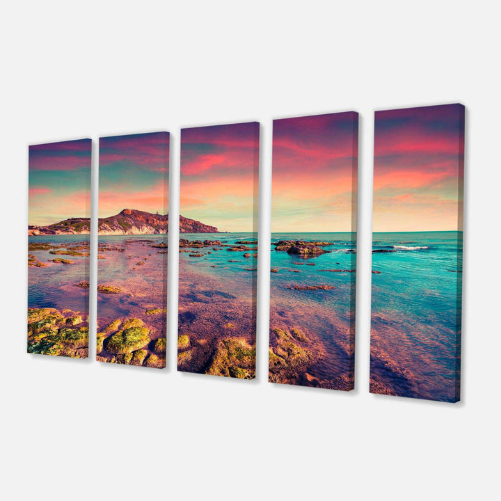 Giallonardo Beach Colorful Sunset Multi-Panels