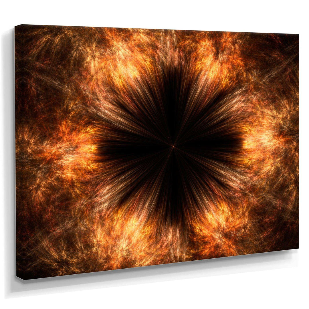 Fractal Black Brown Flower - Modern Wall Art Prints