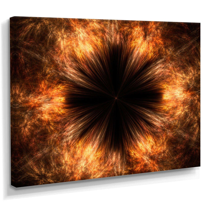 Fractal Black Brown Flower - Modern Wall Art Prints