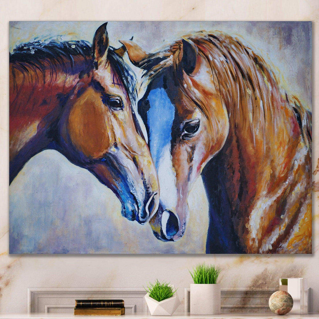 Brown Amorous Horses