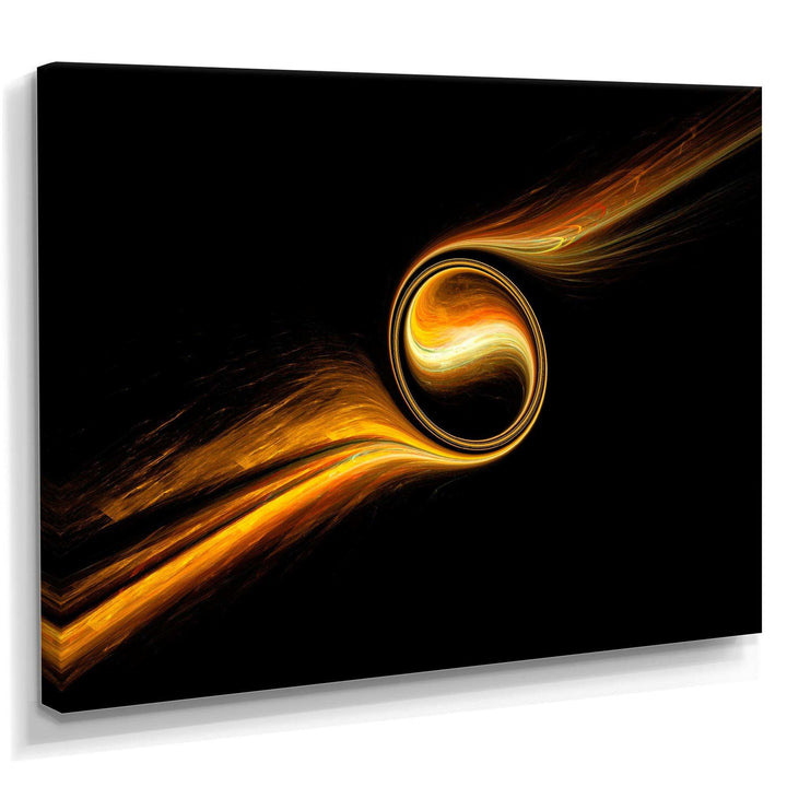 Fractal Dancing Yellow Design - Modern Bedroom Wall Art