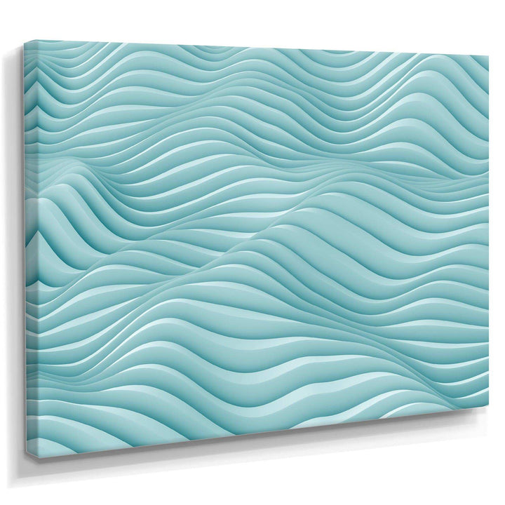 Fractal Rippled Blue Waves - Modern Bedroom Wall Art