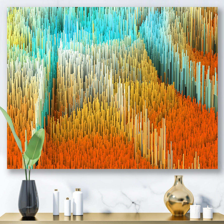 Macro Render Structure Yellow Orange - Modern Wall Art Prints