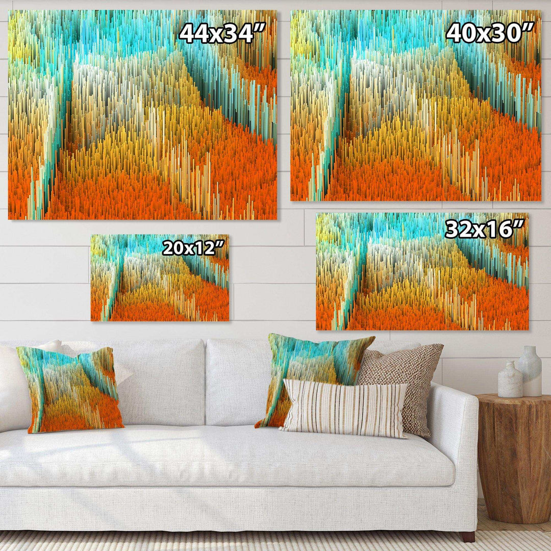 Macro Render Structure Yellow Orange - Modern Wall Art Prints