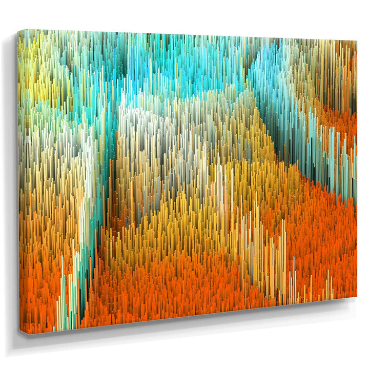 Macro Render Structure Yellow Orange - Modern Wall Art Prints