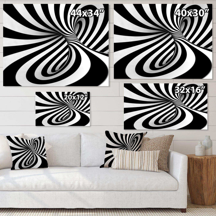 Spiral Black n White - Modern Wall Art Prints