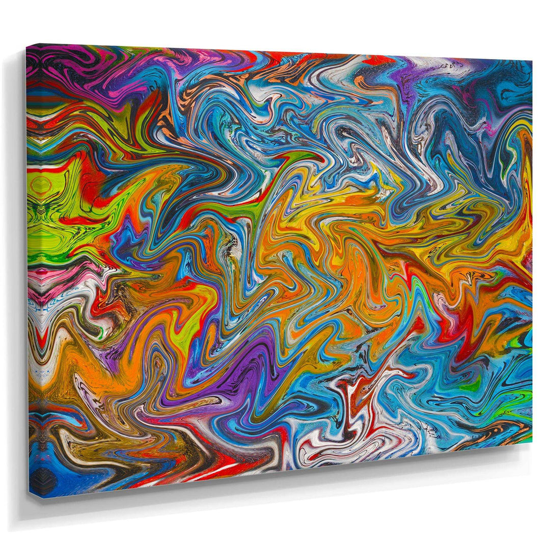 Fractal Flowing Colors - Modern Canvas Wall Art