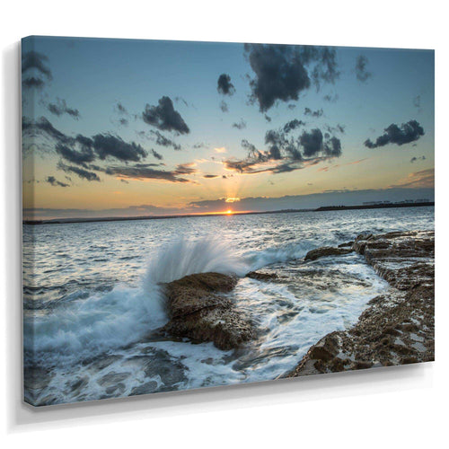 Designart Bright Sydney Sunset Over Sea - Beach Wall Art
