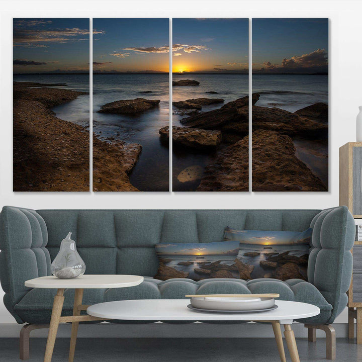 Rocky Sydney Beach at Sunset Multi-Panels