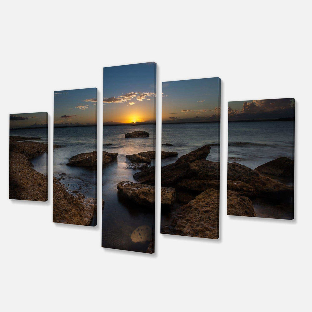 Rocky Sydney Beach at Sunset Multi-Panels