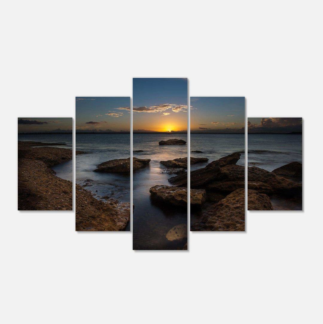 Rocky Sydney Beach at Sunset Multi-Panels