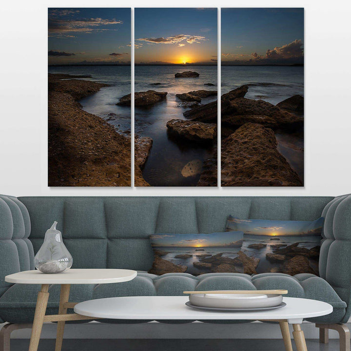 Rocky Sydney Beach at Sunset Multi-Panels