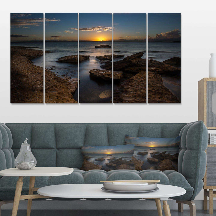Rocky Sydney Beach at Sunset Multi-Panels