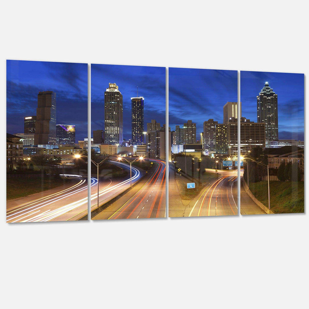Atlanta Skyline Twilight Blue Hour Multi-Panels