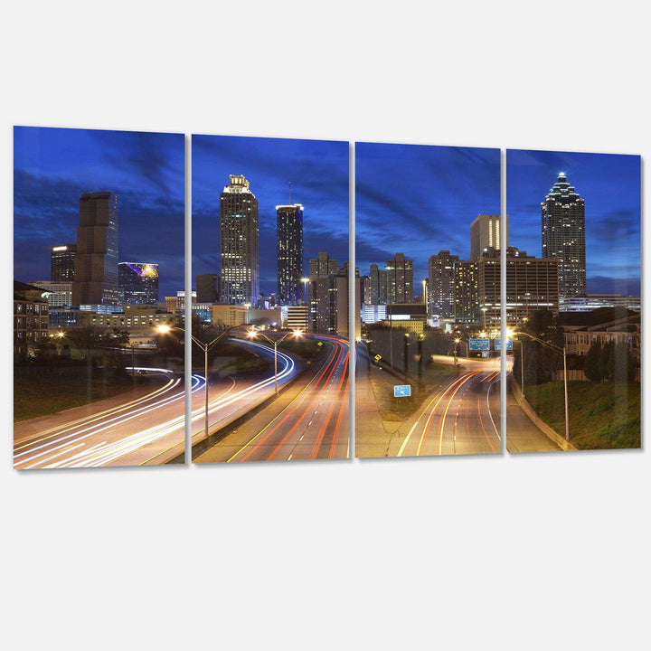 Atlanta Skyline Twilight Blue Hour Multi-Panels