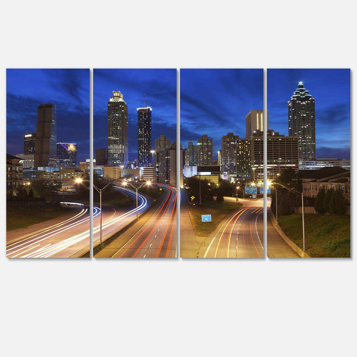 Atlanta Skyline Twilight Blue Hour Multi-Panels