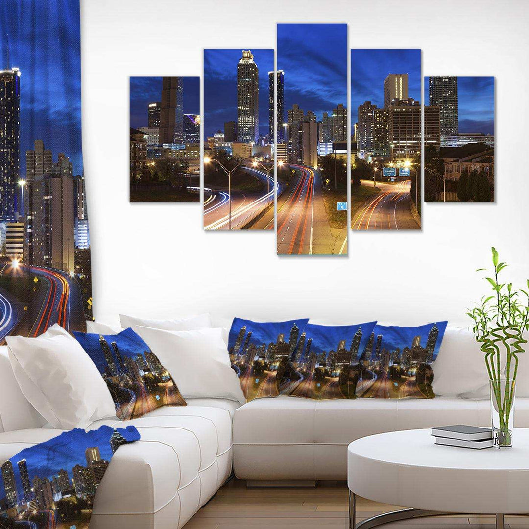 Atlanta Skyline Twilight Blue Hour Multi-Panels