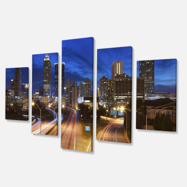 Atlanta Skyline Twilight Blue Hour Multi-Panels