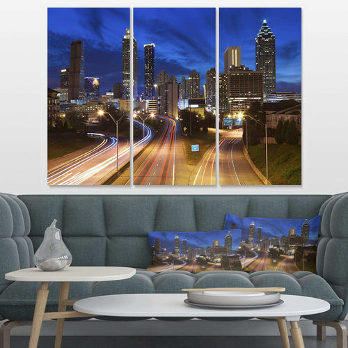 Atlanta Skyline Twilight Blue Hour Multi-Panels