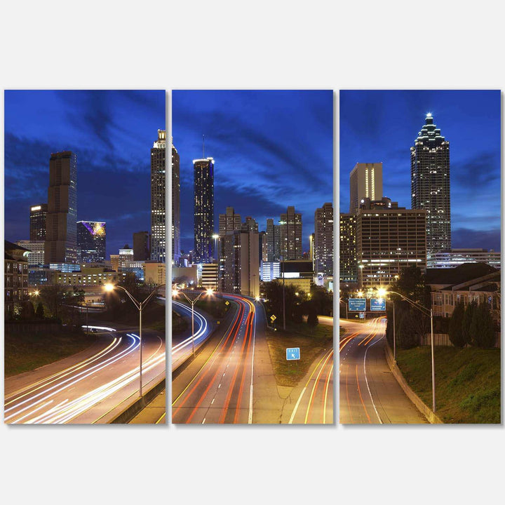 Atlanta Skyline Twilight Blue Hour Multi-Panels