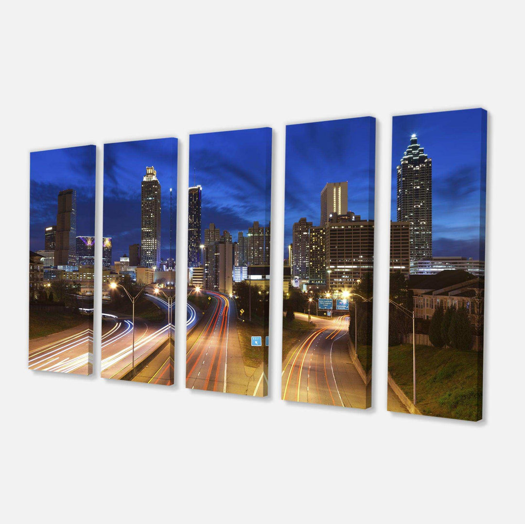 Atlanta Skyline Twilight Blue Hour Multi-Panels