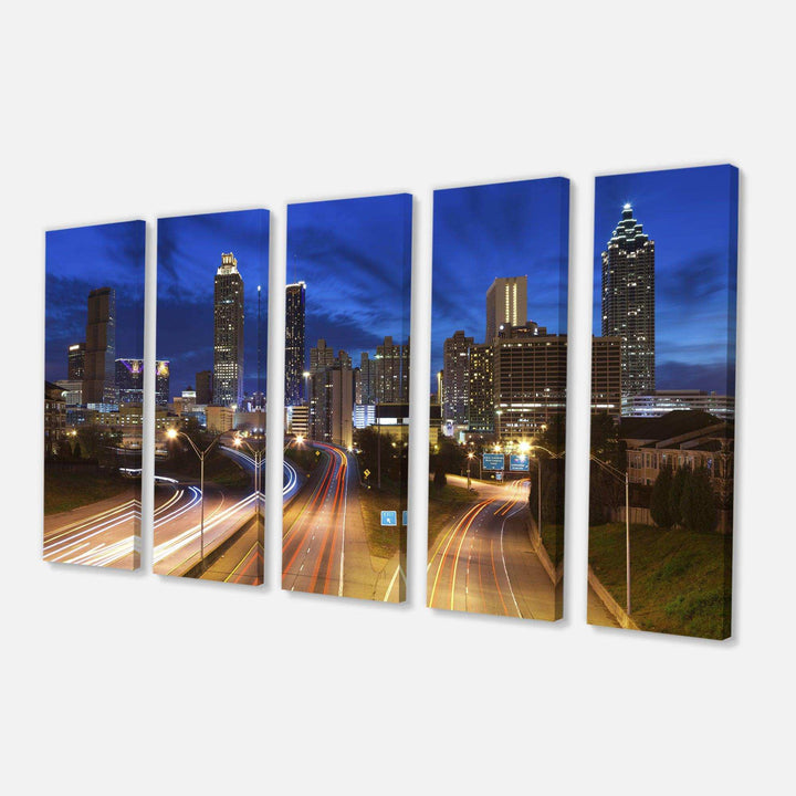 Atlanta Skyline Twilight Blue Hour Multi-Panels