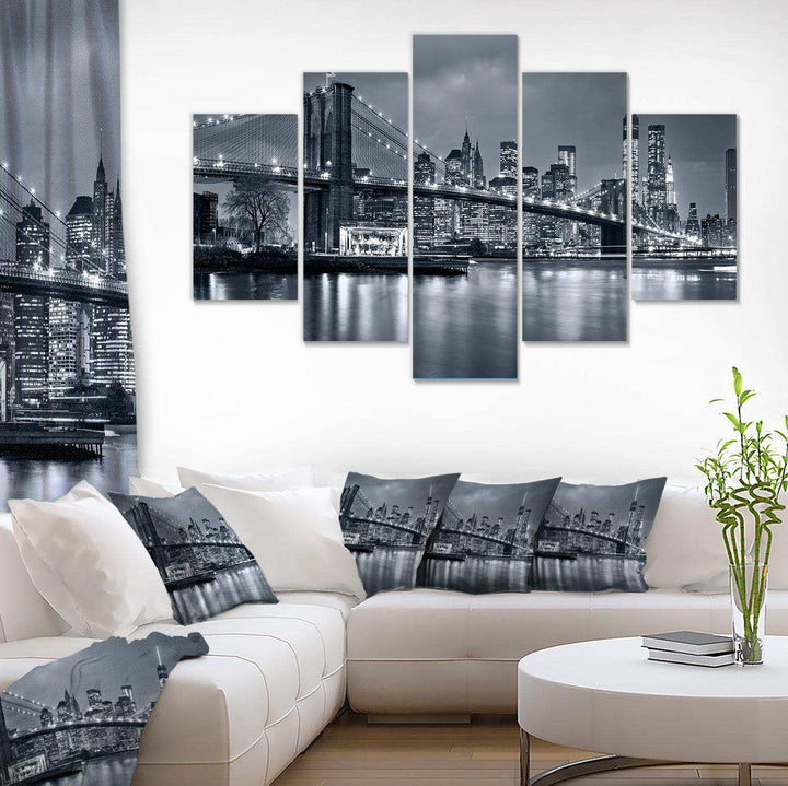 Panorama New York City at Night Multi-Panels