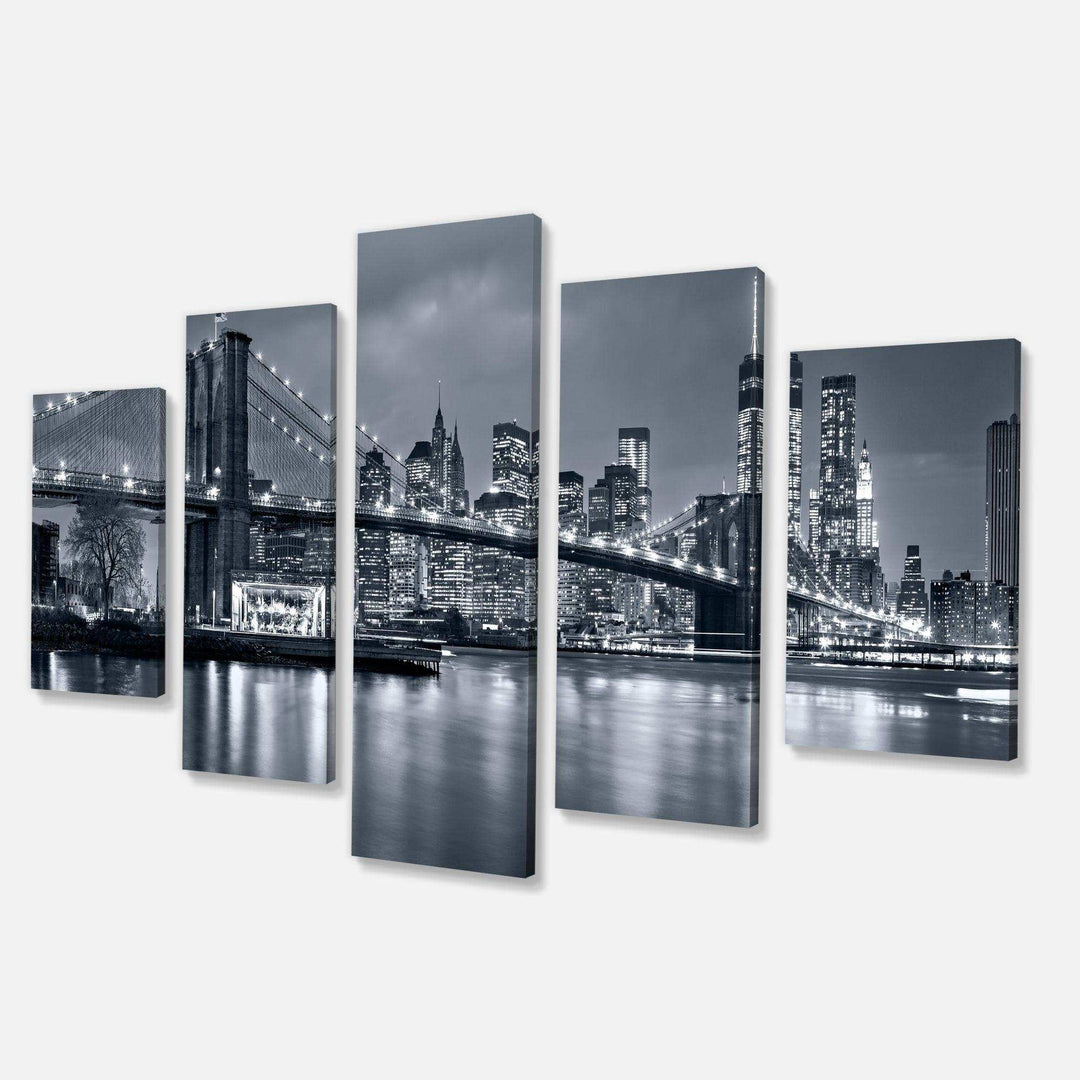 Panorama New York City at Night Multi-Panels