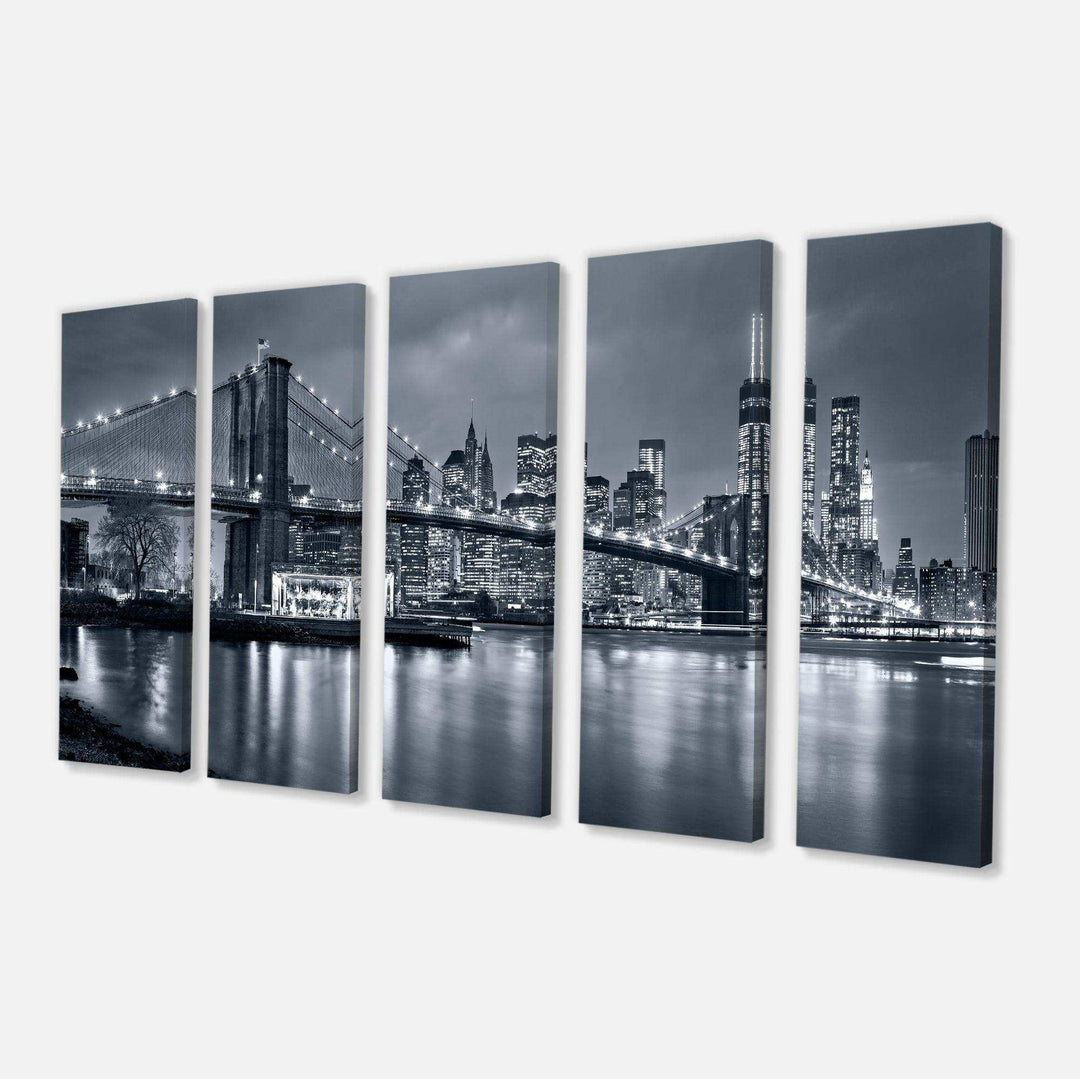 Panorama New York City at Night Multi-Panels