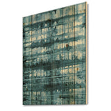 Indigo watercolor geometrical V  - Contemporary Print on Natural Pine Wood - 15x20