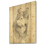 Wolf Wild and Beautiful III - Wildlife Animal Print on Natural Pine Wood - 15x20