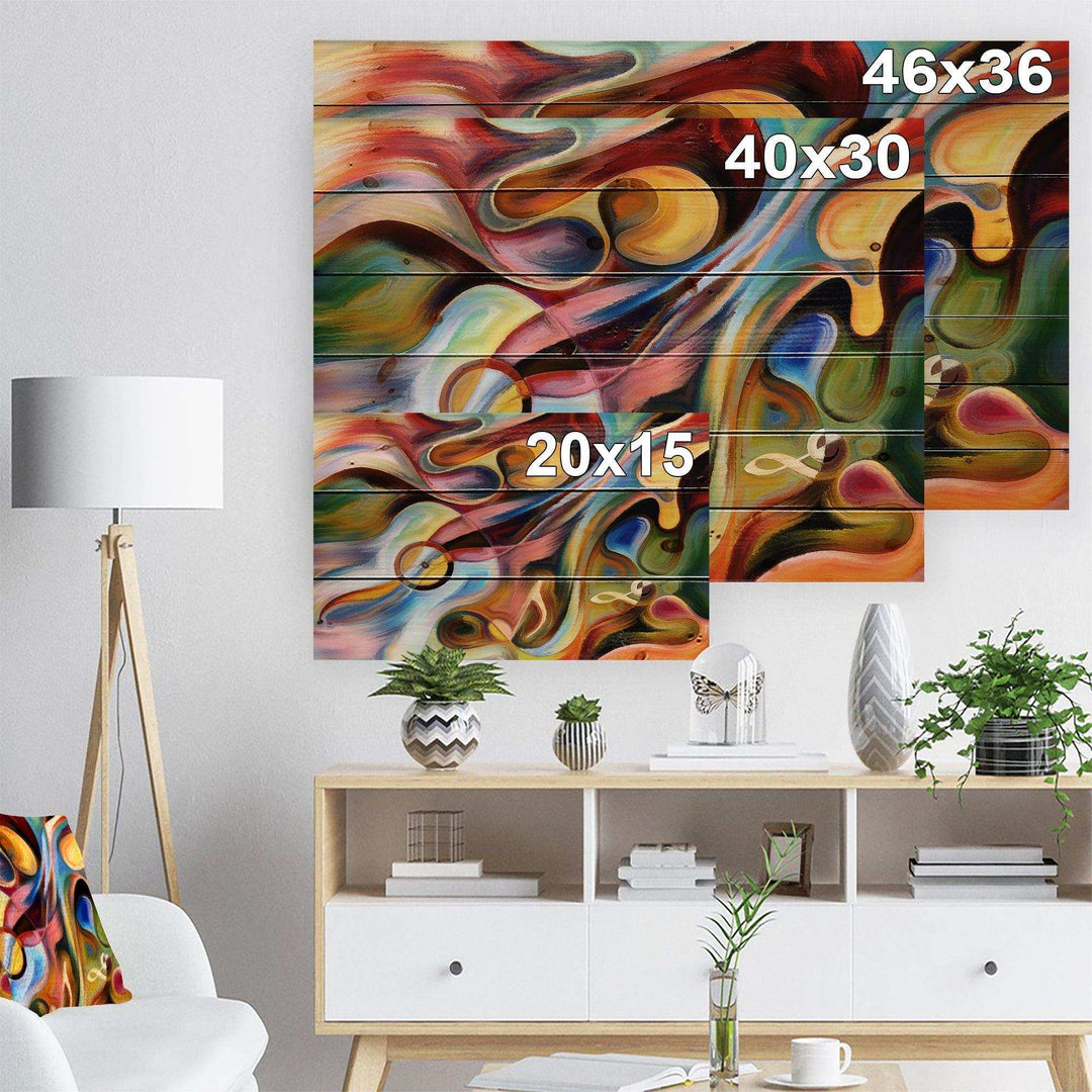 Music beyond the Frames - Music Print on Natural Pine Wood